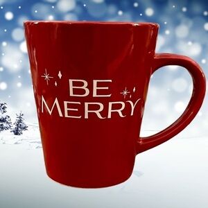 RED “Be Merry” Christmas Mug